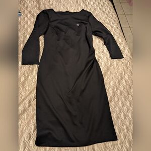 Lands' End Classic Black Long Sleeve Dress